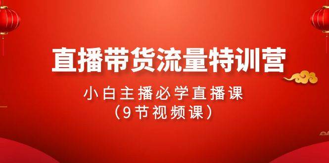 2024直播带货流量特训营，小白主播必学直播课（9节视频课）-云阁资源网
