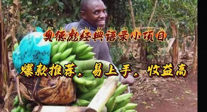 奥德彪经典语录小项目，爆款推荐，易上手，收益高-云阁资源网