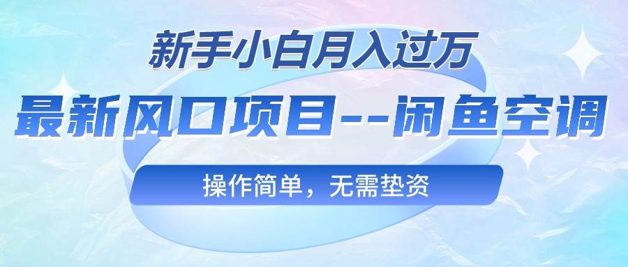 最新风口项目—闲鱼空调，新手小白月入过万，操作简单，无需垫资-云阁资源网