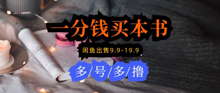 每天花1分钱买一本书，闲鱼出售9.9-19.9不等，多账号多撸 新手小白均可操作-云阁资源网