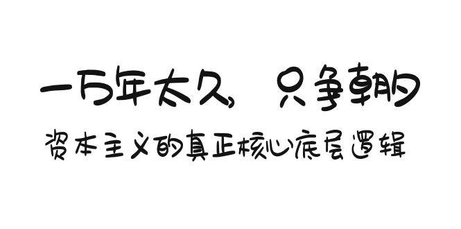 某付费文章《一万年太久，只争朝夕：资本主义的真正核心底层逻辑》-云阁资源网