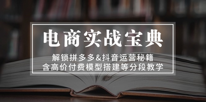 电商实战宝典 解锁拼多多&抖音运营秘籍 含高价付费模型搭建等分段教学-云阁资源网