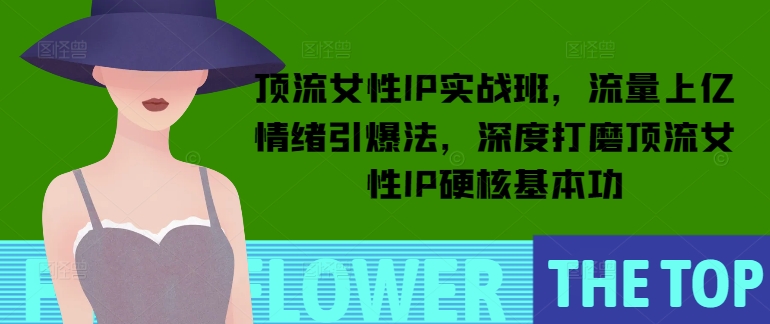 顶流女性IP实战班，流量上亿情绪引爆法，深度打磨顶流女性IP硬核基本功-云阁资源网