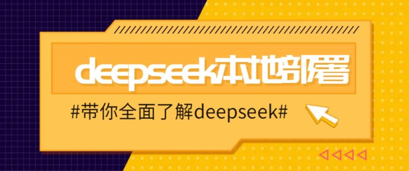 DeepSeek本地部署详细教程,轻松将deepseek部署到你的电脑上-云阁资源网
