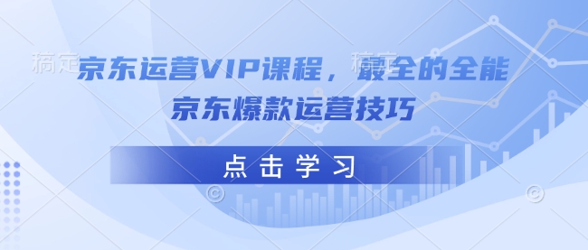 京东运营VIP课程，最全的全能京东爆款运营技巧-云阁资源网