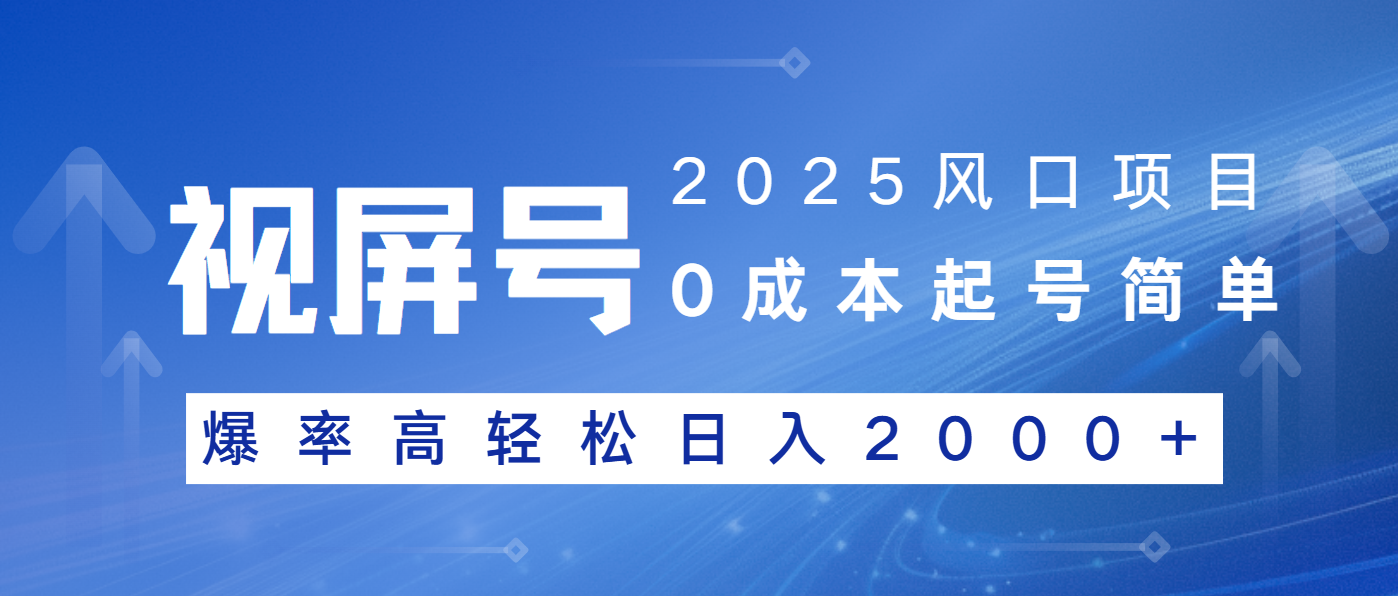2025风口项目，视频号带货，起号简单，爆率高轻松日入2000+-云阁资源网