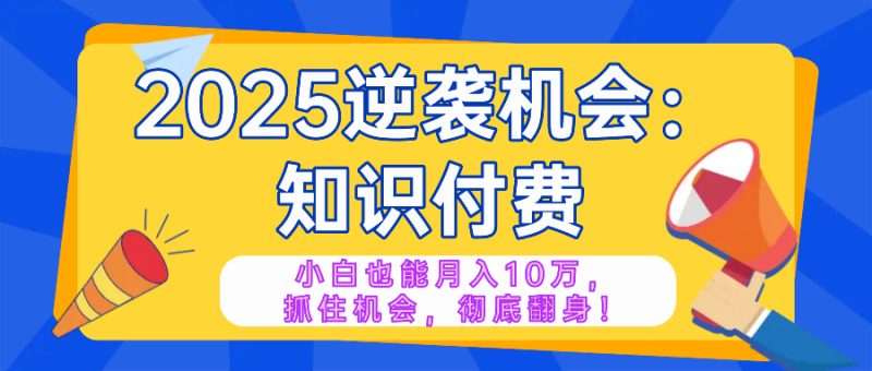 2025逆袭项目——知识付费，小白也能月入10万年入百万，抓住机会彻底翻…-云阁资源网