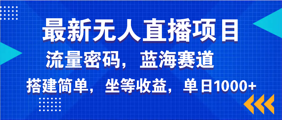 最新无人直播项目—美女电影游戏，轻松日入3000+，蓝海赛道流量密码，…-云阁资源网