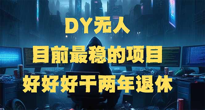 DY无人，目前最稳的项目，矩阵放大边旅游边赚钱，好好好干两年退休-云阁资源网