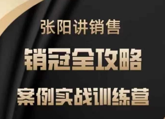 张阳讲销售实战训练营，​案例实战训练，销冠全攻略-云阁资源网