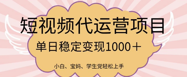 2025最新风口项目，短视频代运营日入多张【揭秘】-云阁资源网