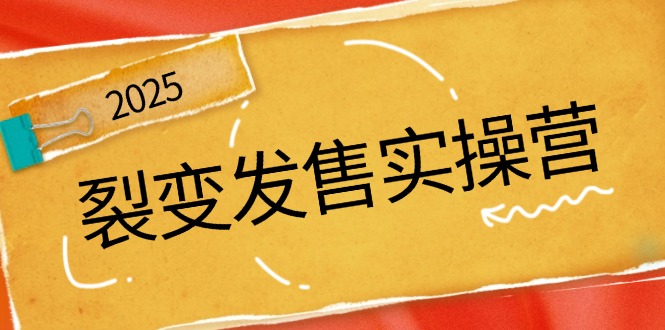 裂变发售实操营，全景解析裂变逻辑，打造动销新玩法，助力私域流量引爆-云阁资源网