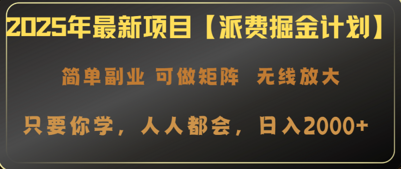 2025年最新项目【派费掘金计划】操作简单,日入2000+-云阁资源网