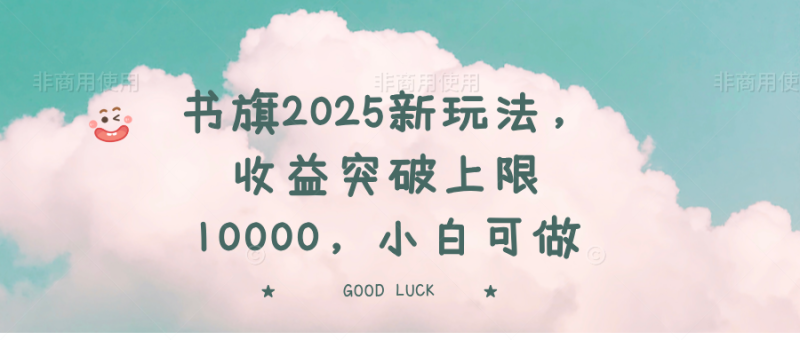 书旗2025新玩法，收益突破上限10000，小白可做-云阁资源网