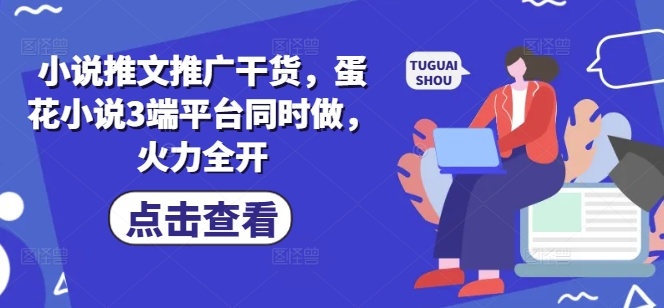 小说推文推广干货，蛋花小说3端平台同时做，火力全开-云阁资源网