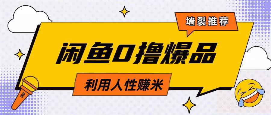 咸鱼0撸玩法利用人性售卖商品达到日挣2张的效果-云阁资源网