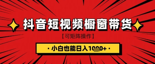 抖音短视频食品橱窗带货，小白轻松上手日入1k+【揭秘】-云阁资源网