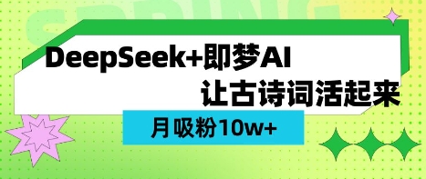 用DeepSeek做AI 古诗词视频，涨粉 10W+(保姆级教程)-云阁资源网