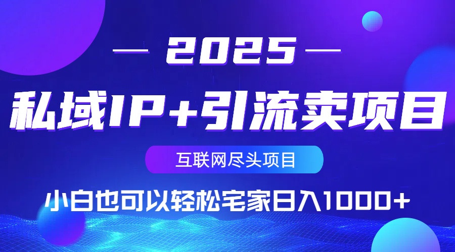 私域IP+引流卖项目，小白也可以做到轻松宅家日入1000+-云阁资源网