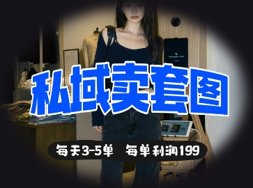 私域卖套图每天3-5单，每单利润99-云阁资源网