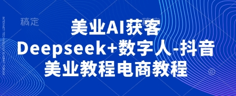 美业AI获客Deepseek+数字人-抖音美业教程电商教程-云阁资源网
