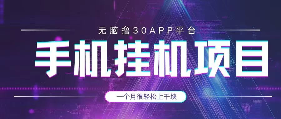 手机挂机项目+零撸30个APP平台广告金币，一个月很轻松大几千-云阁资源网
