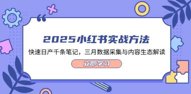 2025小红书实战方法，快速日产千条笔记，三月数据采集与内容生态解读-云阁资源网