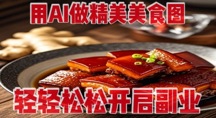 用AI做精美美食图，无需专业设备拍摄，轻轻松松开启副业-云阁资源网