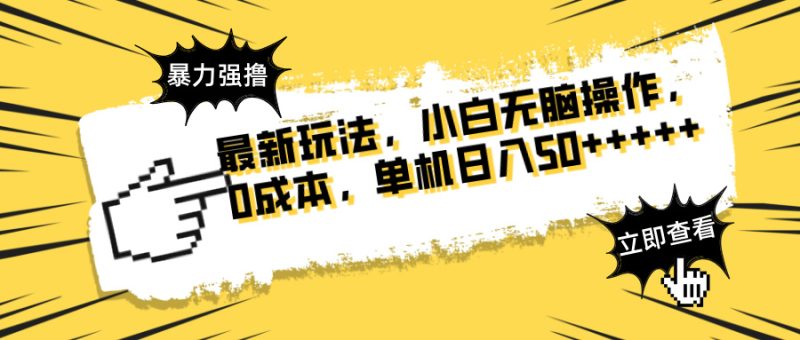 最新玩法 广告暴力强撸 傻瓜式操作 无需养鸡 矩阵式操作 可无限放大 单…-云阁资源网
