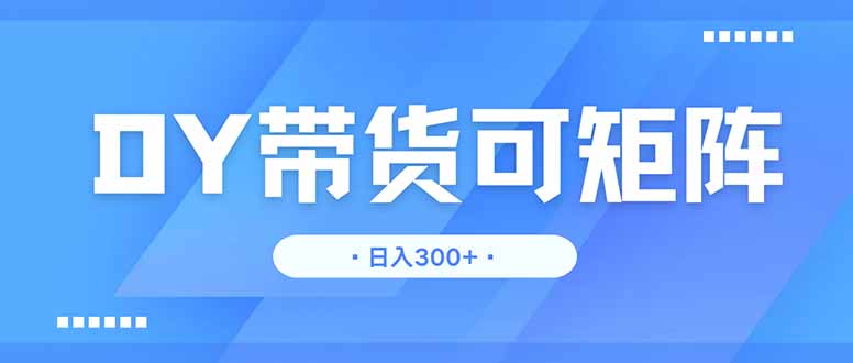 DY带货，日入300＋矩阵无上限-云阁资源网
