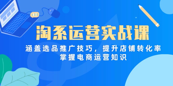 淘系运营实战课，涵盖选品推广技巧，提升店铺转化率，掌握电商运营知识-云阁资源网