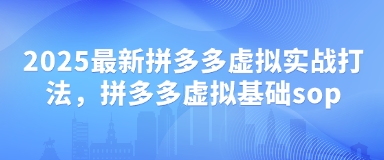 2025最新拼多多虚拟实战打法，拼多多虚拟基础sop-云阁资源网