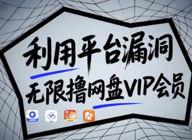 利用平台漏洞，无限撸网盘VIP会员，用户亲测有效!【漏洞原理+操作演示】-云阁资源网
