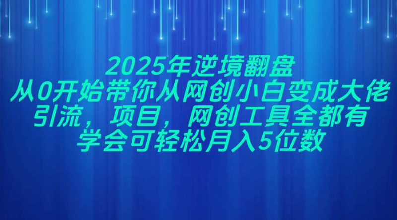 2025年逆境翻盘,从0开始带你从网创小白变成大佬,引流,项目,网创工…-云阁资源网