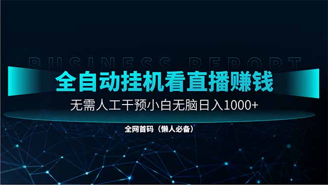 直播助手全自动看大平台直播赚钱，全自动无需人工干预，小白无脑日入1000-云阁资源网