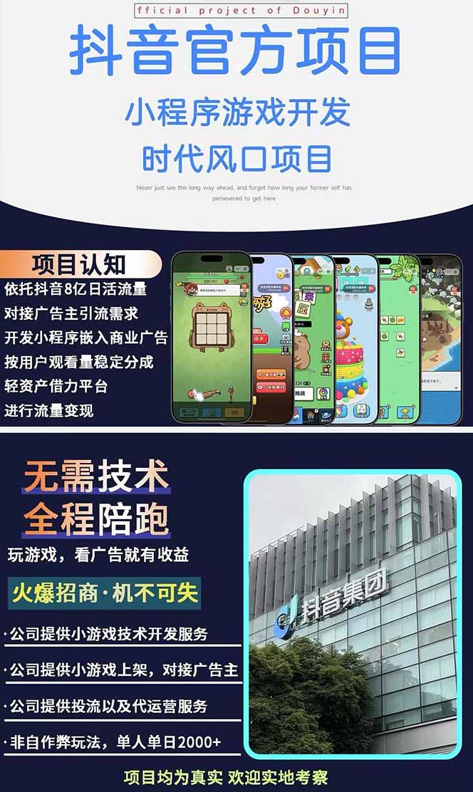 图片[1]-2025最热抖音官方项目 Ai时代风口项目小程序游戏开发 实测单个游戏日收…-云阁资源网