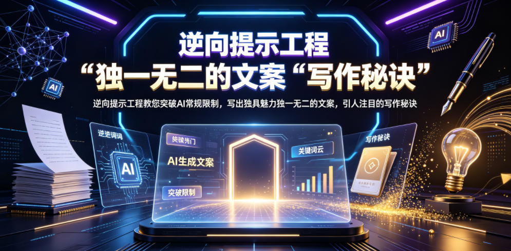 逆向提示工程教您突破AI常规限制，写出独具魅力独一无二的文案，引人注目的写作秘诀【原创双语字幕】-云阁资源网