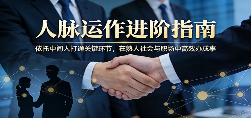 付费文章：人脉运作进阶指南，依托中间人打通关键环节，在熟人社会与职场中高效办成事-云阁资源网