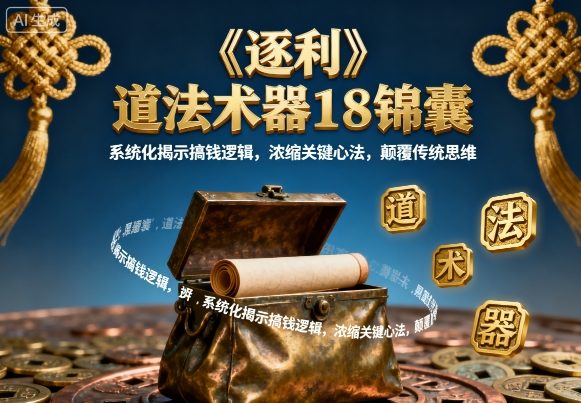 《逐利》道法术器18锦囊，系统化揭示搞钱逻辑，浓缩关键心法，颠覆传统思维-云阁资源网