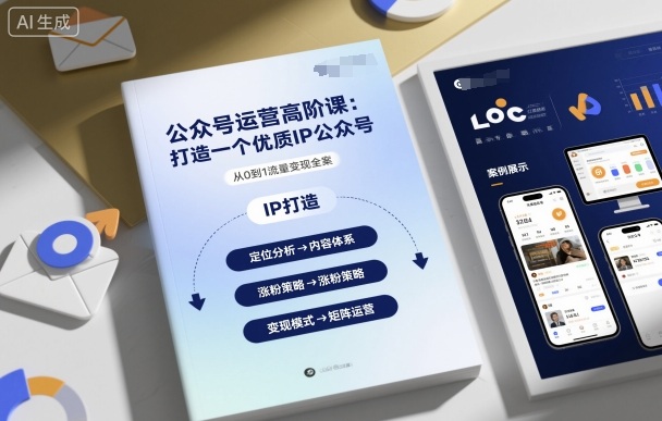 公众号运营高阶课，打造一个优质IP公众号-云阁资源网