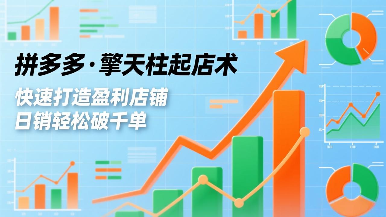 拼多多·擎天柱起店术，爆流布局、利润起飞、不断流，快速打造盈利店铺，日销破千单(更新-云阁资源网