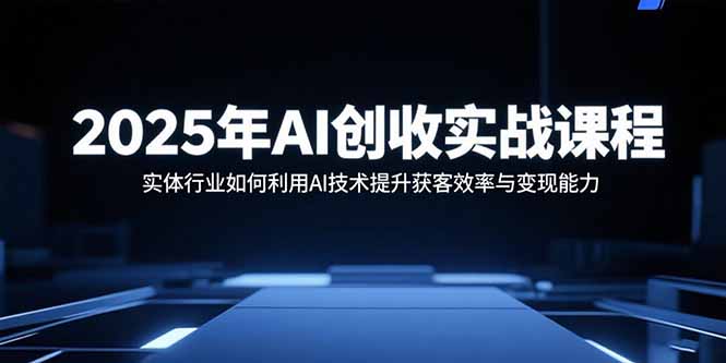 2025年AI创收实战课程：实体行业如何利用AI技术提升获客效率与变现能力-云阁资源网