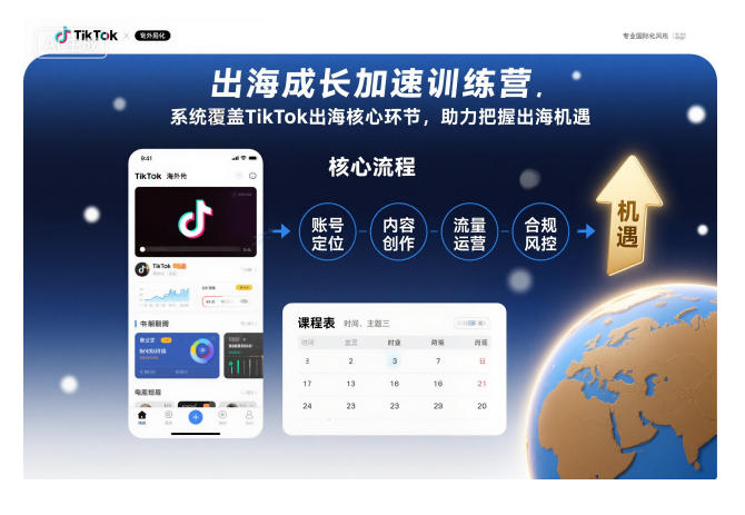 出海成长加速训练营，系统覆盖TikTok出海核心环节，助力把握出海机遇(更新)-云阁资源网