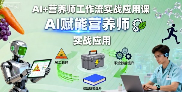 AI+营养师工作流实战应用课，AI赋能营养师-云阁资源网