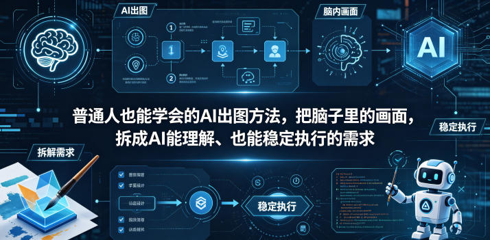 普通⼈也能学会的AI出图⽅法，把脑子里的画面，拆成AI能理解、也能稳定执行的需求【文档】-云阁资源网