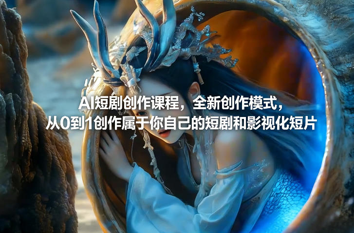 AI短剧创作课程，全新创作模式，从0到1创作属于你自己的短剧和影视化短片-云阁资源网