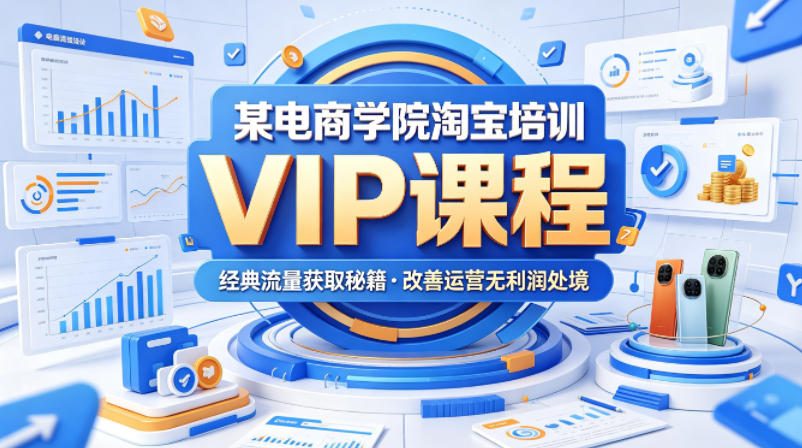 某电商学院淘宝培训VIP课程，各种经典有用的流量获取秘籍，改善运营产品没利润的处境(2026年5月)-云阁资源网