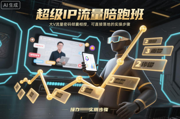 超级IP流量陪跑班，大V流量密码倾囊相授，可直接落地的实操步骤-云阁资源网