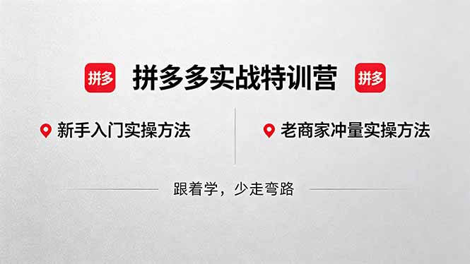 拼多多实战特训营(更新5月3-云阁资源网