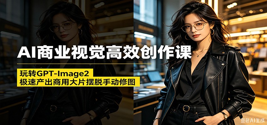 AI商业视觉高效创作课：玩转GPT-Image2，极速产出商用大片摆脱手动修图(更新)-云阁资源网
